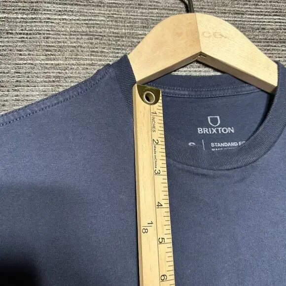 Brixton Shirt Men's Small Blue Short Sleeve Standard Fit - Picture 8 of 14